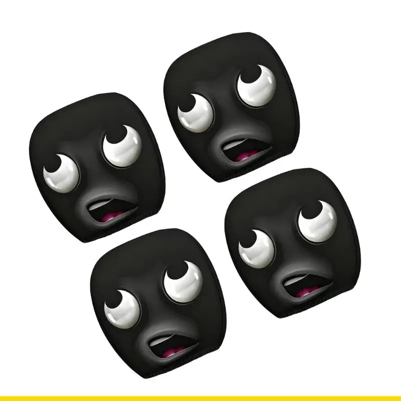 SZCH Googly Eye Car Headrest Covers Funny Cartoon Designs Auto Headrest Protectors