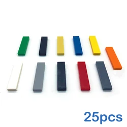 25pcs DIY Building Blocks Thin Figure Bricks Smooth 1x4 Dots Educational Creative Size Compatible With 2431 Toys for Children