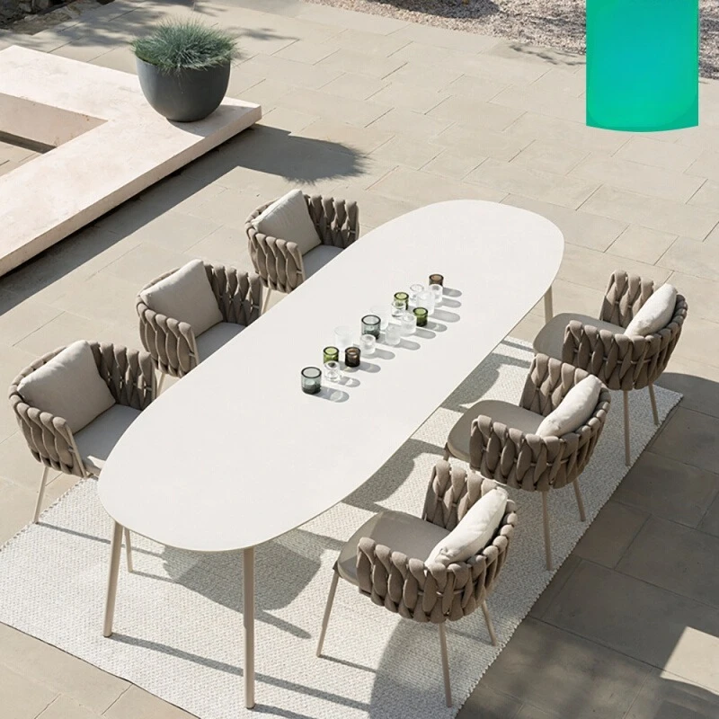 

Outdoor bed and breakfast rock slab table and chair leisure outdoor terrace open-air three-piece combination chair yard rooftop