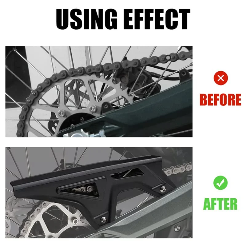 

For Sur-Ron Ultra Bee Surron Ultrabee Chain Guards Cover, Motorcycle Chain Cover Guard Set Protector (Lower+Upper)