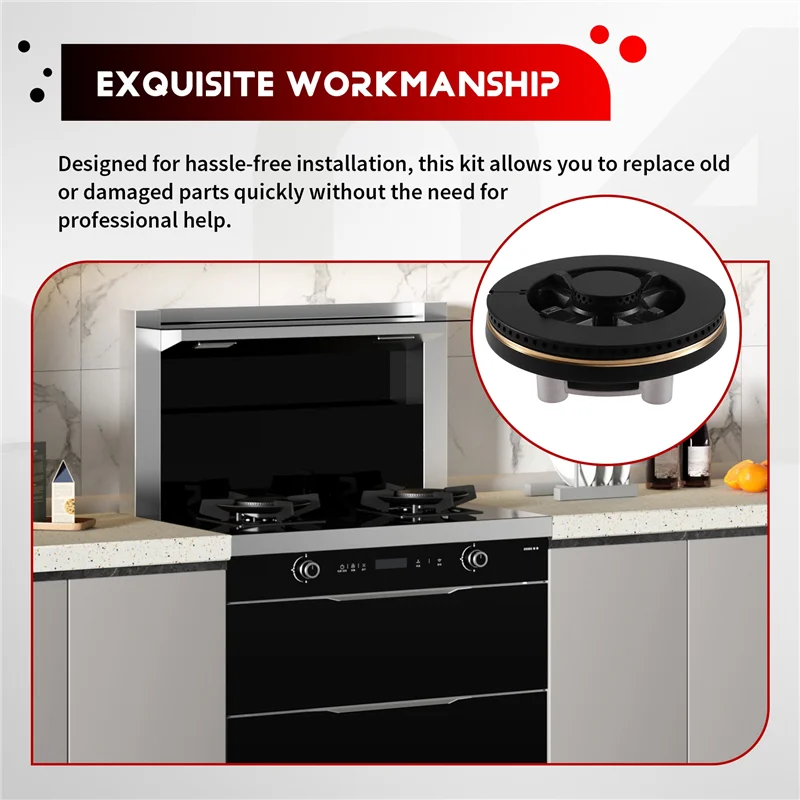 

【Clearance Sale】Cooker Hat Replacement Set Oven Gas Hob Burner Crown, Flame Cap Lid For Gas Stove Burners