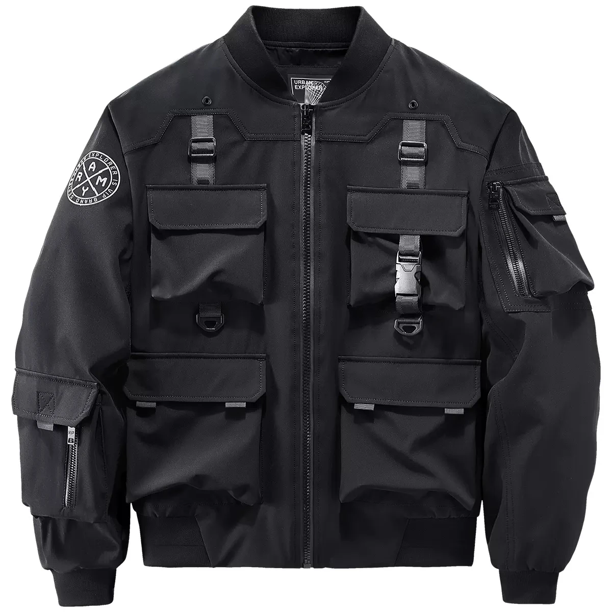 2022 Tactical Bomber Jackets Men Functional Multi Pockets Coats Windbreaker Hip Hop Streetwear Male Clothes Techwear