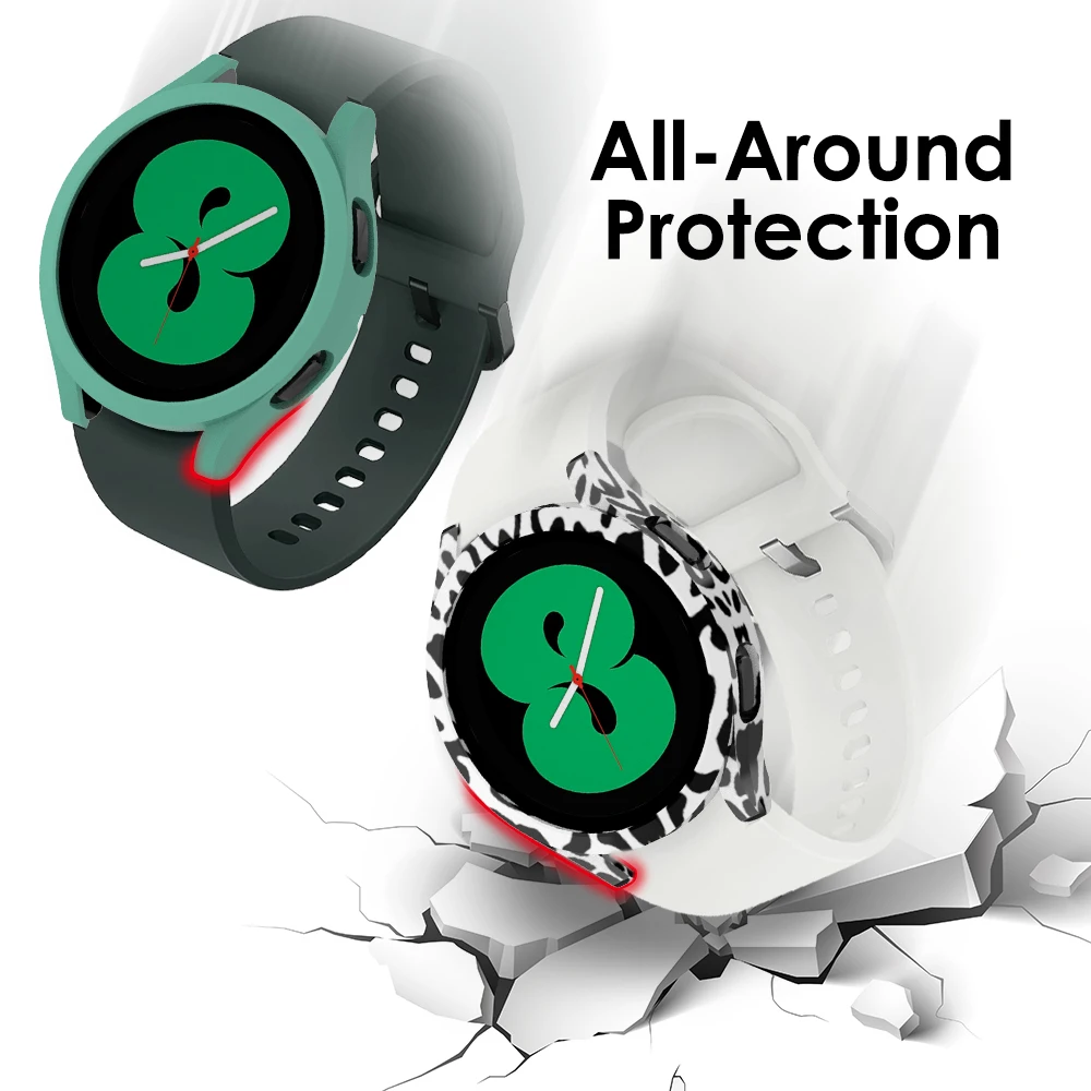 Watch Case Cover for Samsung Galaxy Watch 4 40mm 44mm，Hard PC Bumper Set for Watch Galaxy 4  Protective Bumper Shell for Watch 5