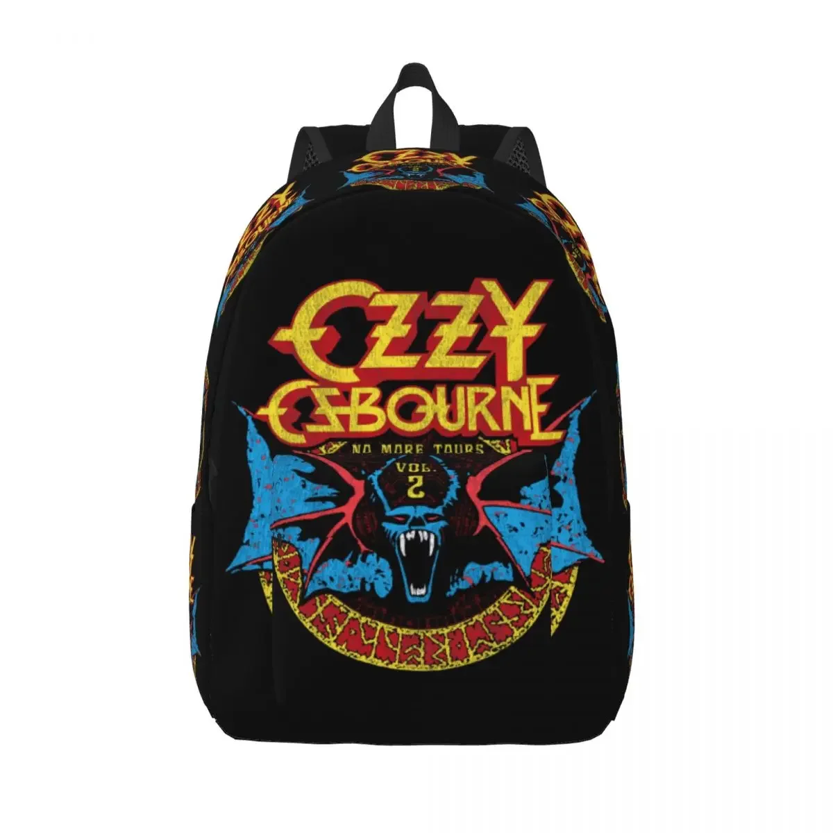 Custom Heavy Metal Band Rock Laptop Backpack  Fashion Bookbag for School College Student Ozzy Osbourne Prince Of Darkness Bag