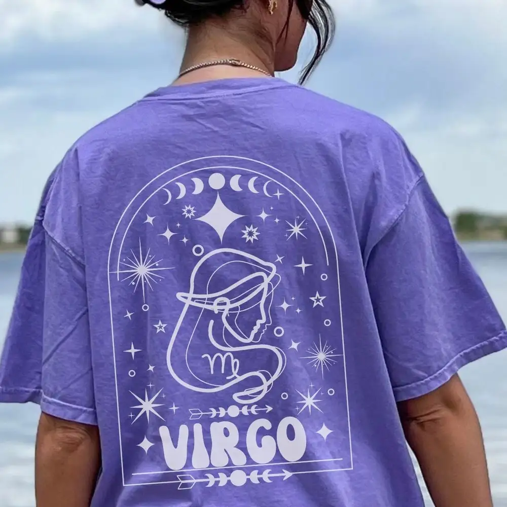 Zodiac Horoscope Comfort Colors T Shirt Virgo Sign August September Birthday For Astrology Her