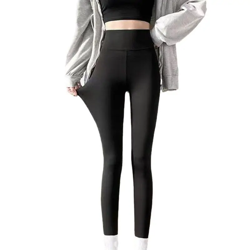 กางเกงโยคะลำลองสำหรับผู้หญิง กระชับรูปร่าง ซับเหงื่อ กางเกงกีฬา ใส่เล่นกีฬากลางแจ้ง กระชับสัดส่วน ช่วยเก็บหน้าท้อง