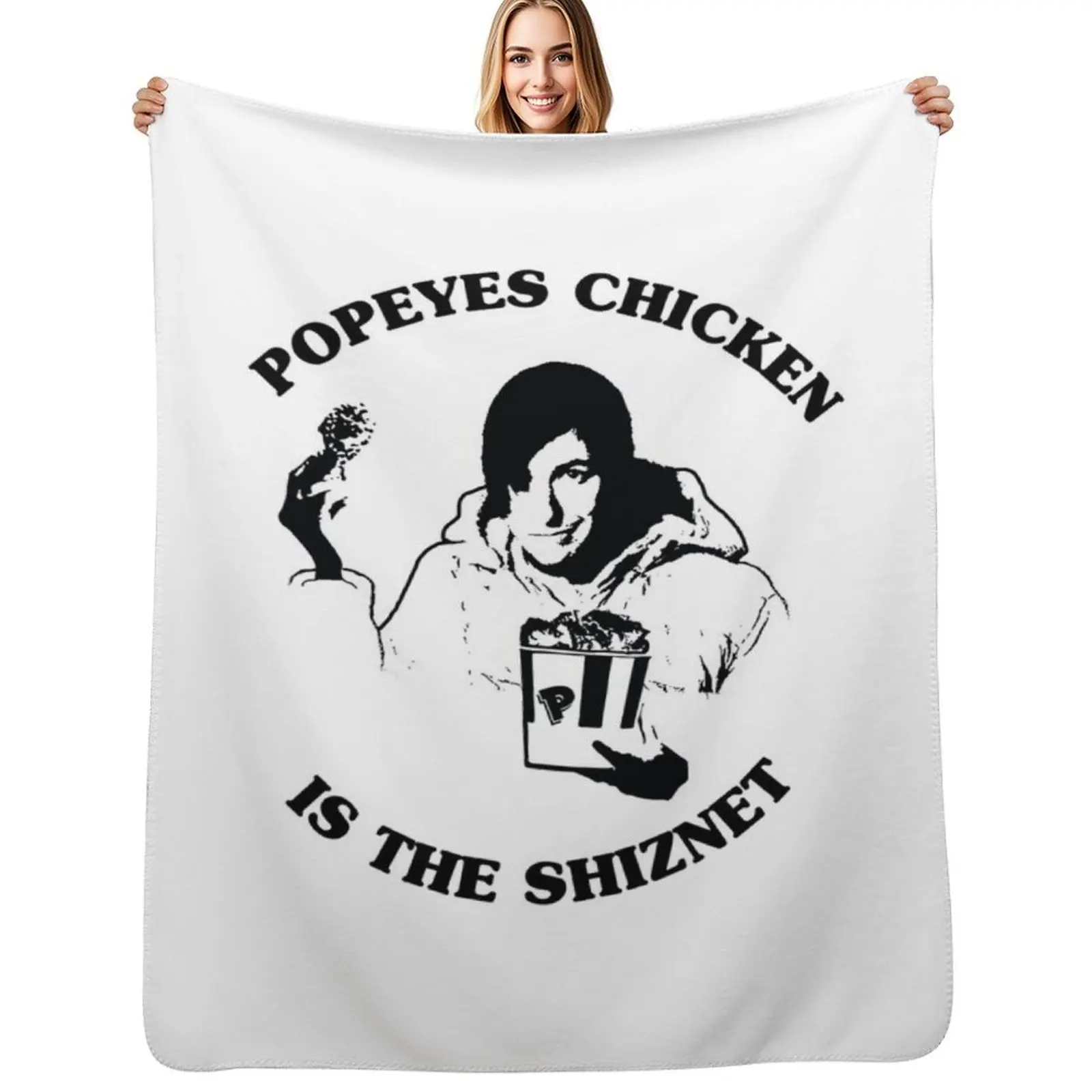Little Nicky - POPEYES CHICKEN - Adam Sandler (English) Classic T-Shirt Throw Blanket Hairy Furrys Sofas Heavy Blankets