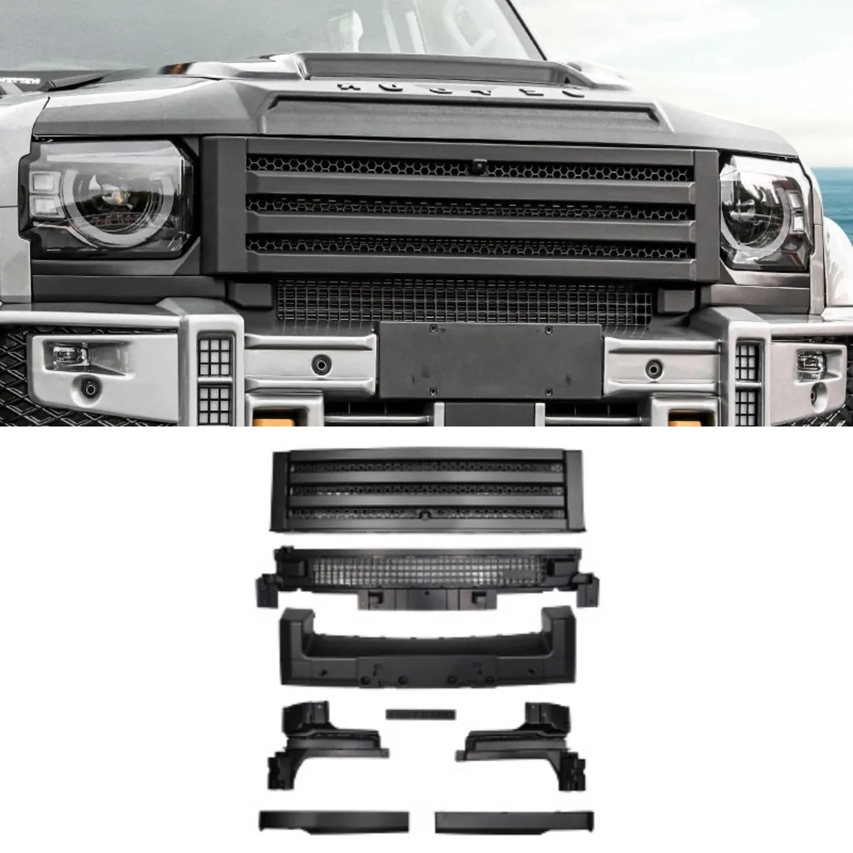 

Front Bumper Grille Car Grille Racing Grills Front Grill Body Kit For Jetour Traveler Shanhai T2 Car Accessories