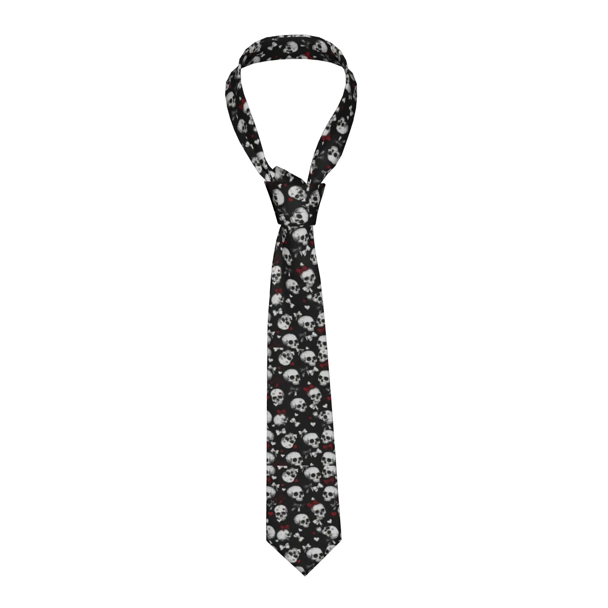 Halloween Gothic Unisex Neckties 8 cm Victorian Goth Neck Ties for Mens Daily Wear Gravatas Wedding Accessories Cosplay Props