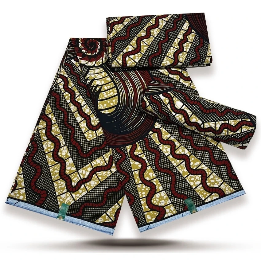 فستان هولندي Loincloth شمع حقيقي Pagne أفريقي سوبر 6 ياردات 100% قطن باتيك دانتيل شمع هولندي حقيقي VL أصلي 2024 شمع جديد #3