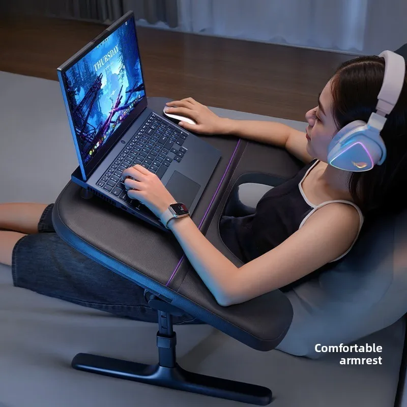 Bed computer desk foldable lift desk bay window household bedroom table