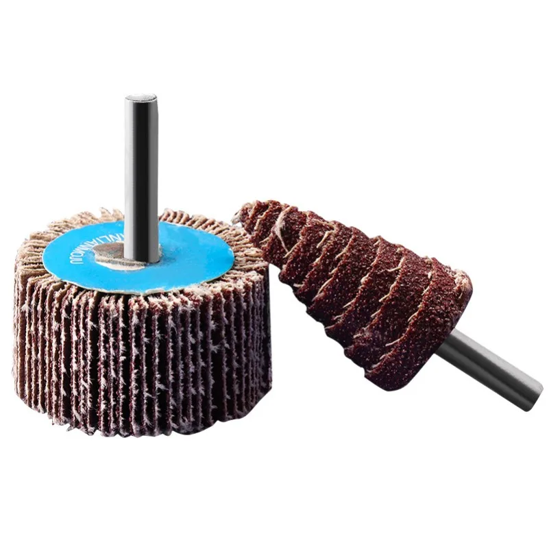 Shank Louver Grinding Head Sandpaper Stick Polishing Wheel Thousand Impeller Abrasive Cloth Grinding Head Metal Grinding Disc