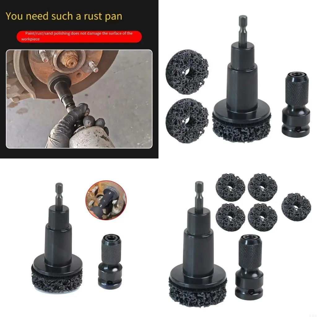 F1CF Wheel Hub Resurfacing Brake surfaces Cleaner 0.5 Inch hexagonal drives Rusts Removal Tool