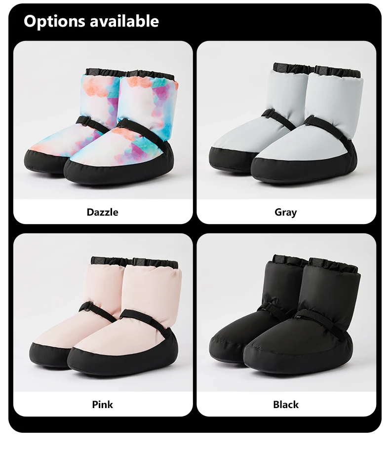 Ballett-Wärmestiefel, Damen-Tanzschuhe mit weicher Sohle, Kinder-Profi-Tanzschuhe mit verdickter Sohle für den Winter – Detail 10