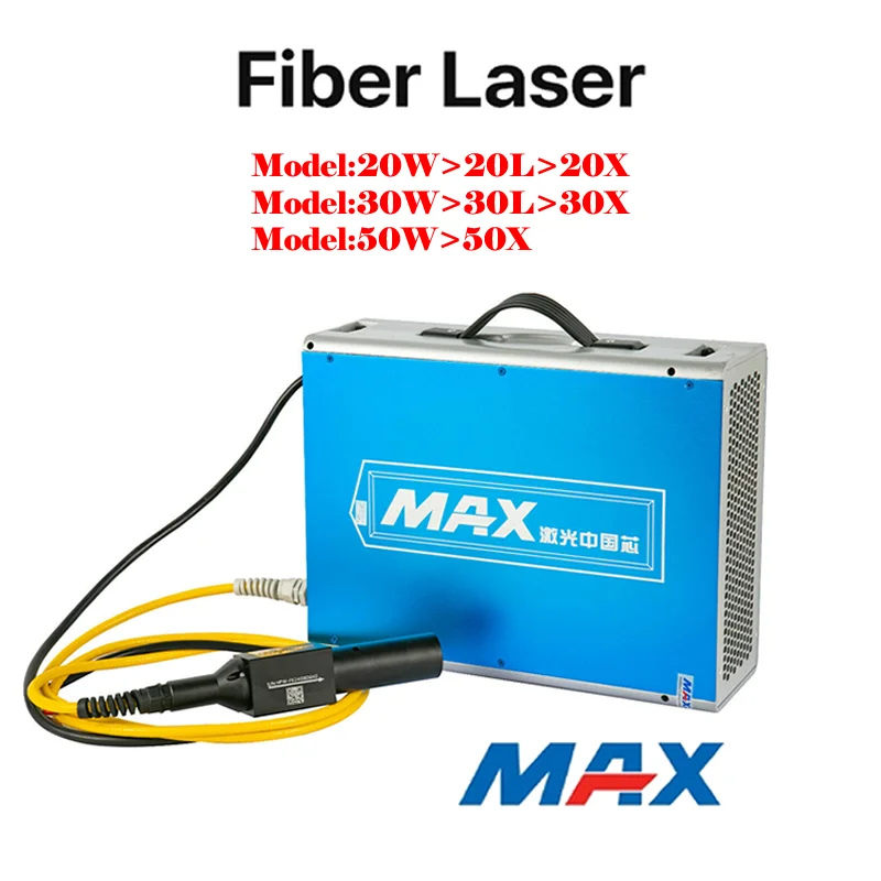 Originele MAX Merk 20W 30W 50W Power Q-switched Pulse Fiber Laserbron Module GQM 1064nm Hoge kwaliteit Voor Lasermarkering Machi