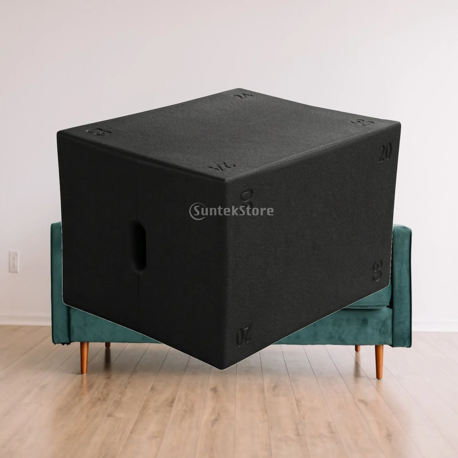 Plyometric Jump Box Shock-Absorbing Plyometric Box with Side Handholds Training Platform Home Gym Compatible