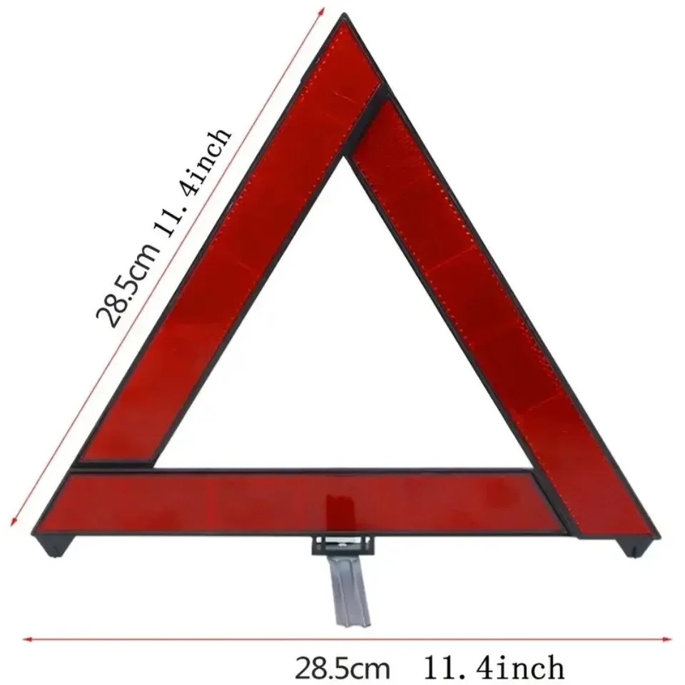 Car Triangle Reflective Tripod Emergency Breakdown Warning Reflective Sticker Safety Hazard Foldable Stop Sign Car Accessories