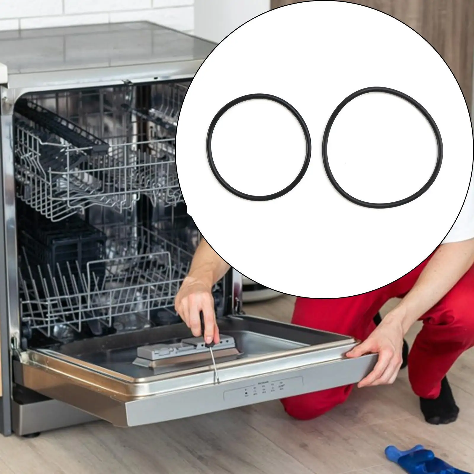 Conjunto de anéis de vedação para máquina de lavar louça, 2 peças 154247001 154246901 peças sobressalentes de montagem simples