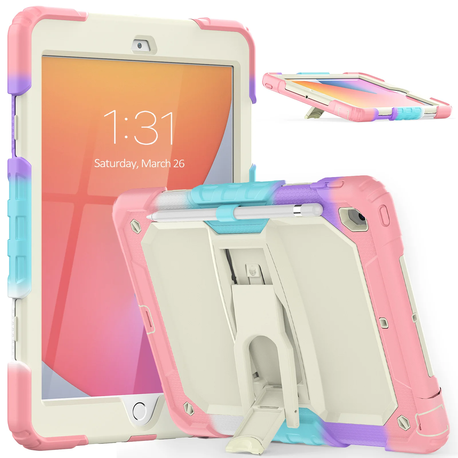 Heavy Duty Armor Case For iPad 10th Air 4 5 2022 10.2 8th 7th 2019 2021 9th Kids Cover For iPad Pro 11 2021 9.7 5/6th Mini 6 4 5