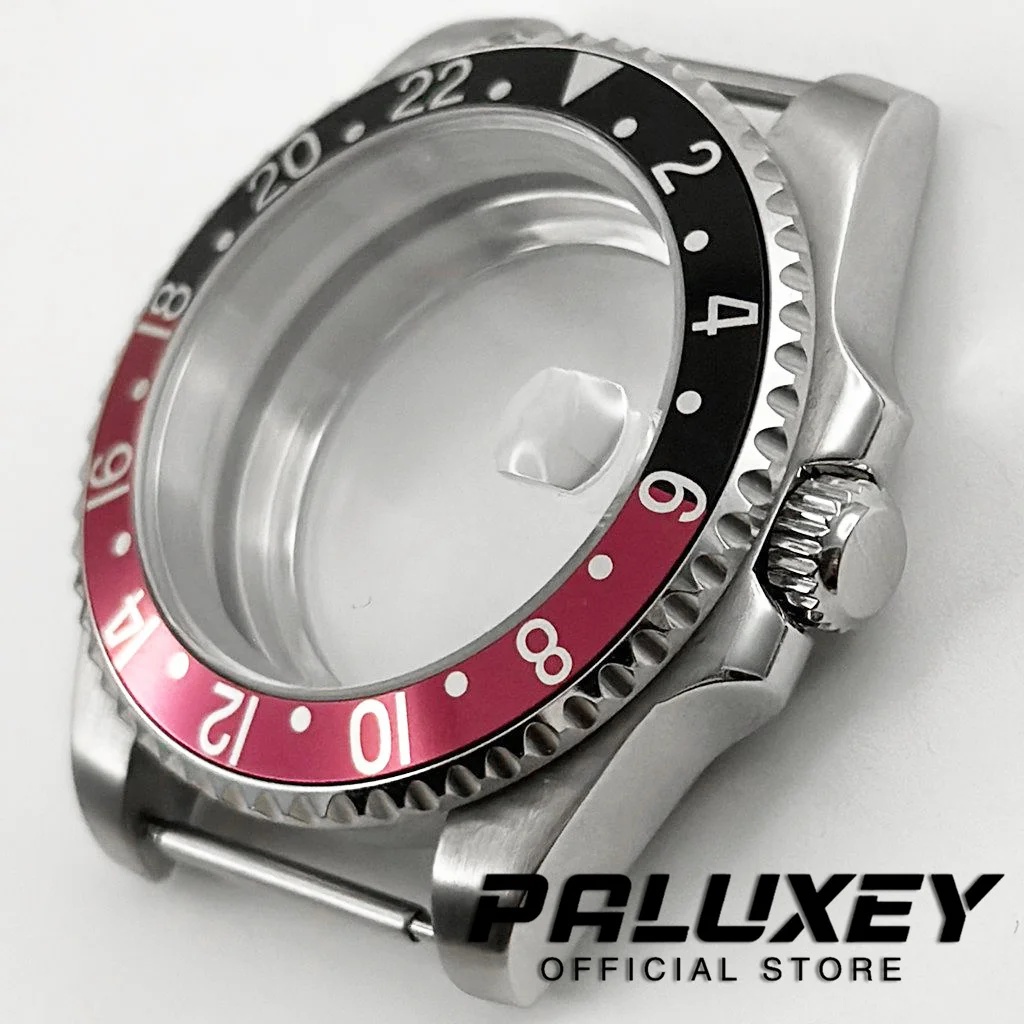 NH35 40 مللي متر إطار ريترو إدراج SUB GMT الحافة الياقوت كريستال ساعة القضية ل ​ NH34 NH35 NH36 NH38 ETA2824 حركة 28.5 ملم قرص