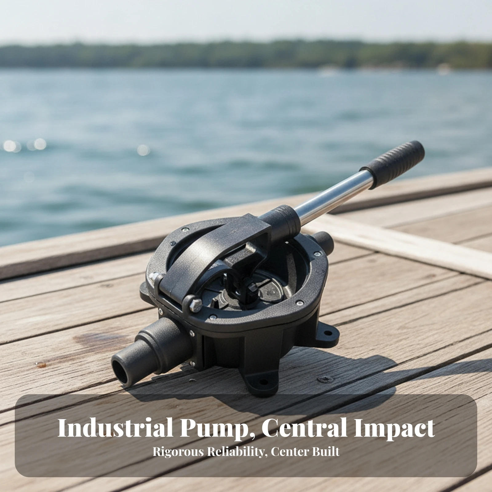 Heavy Duty Hand Operated Self Priming Pump with Handle Bilge Pump with Mounting Feet for Boat Drainage