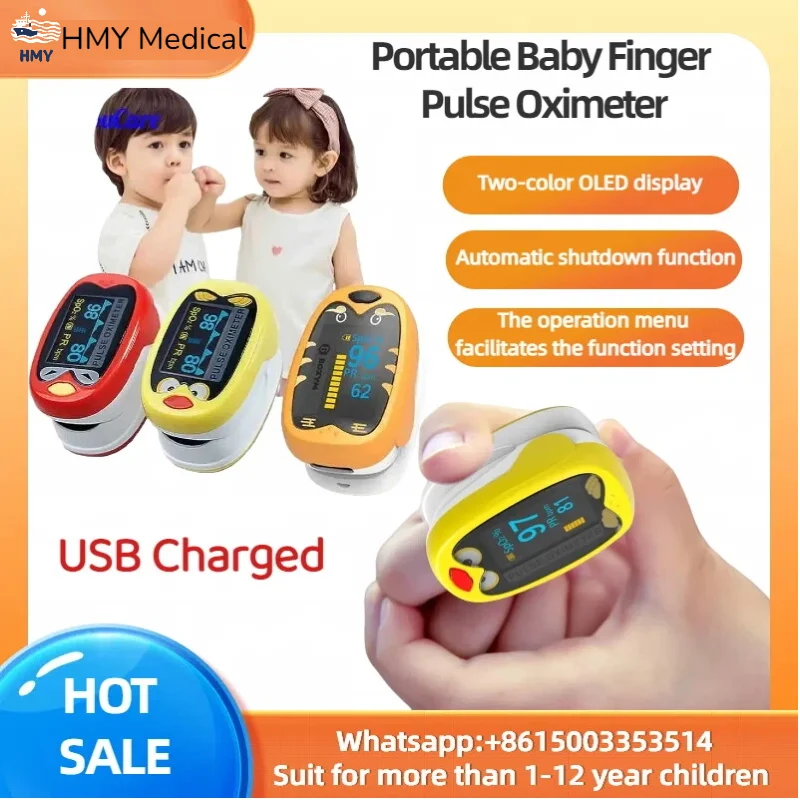 

Medical Infant Finger Pulse Oximeter Pediatric SpO2 Blood Oxygen Saturation Meter Neonatal children kids Rechargeable