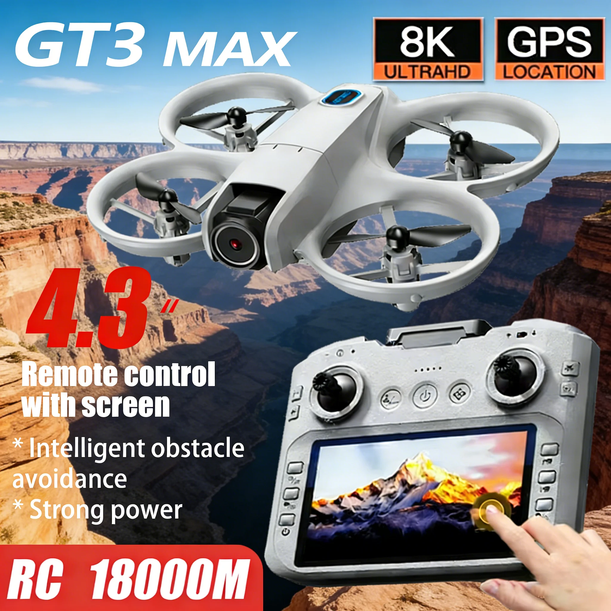 

НОВЫЙ Оригинальный мини-дрон GT3 Max 8K GPS для профессиональной аэрофотосъемки, радиоуправляемый квадрокоптер с HD-камерой, игрушка
