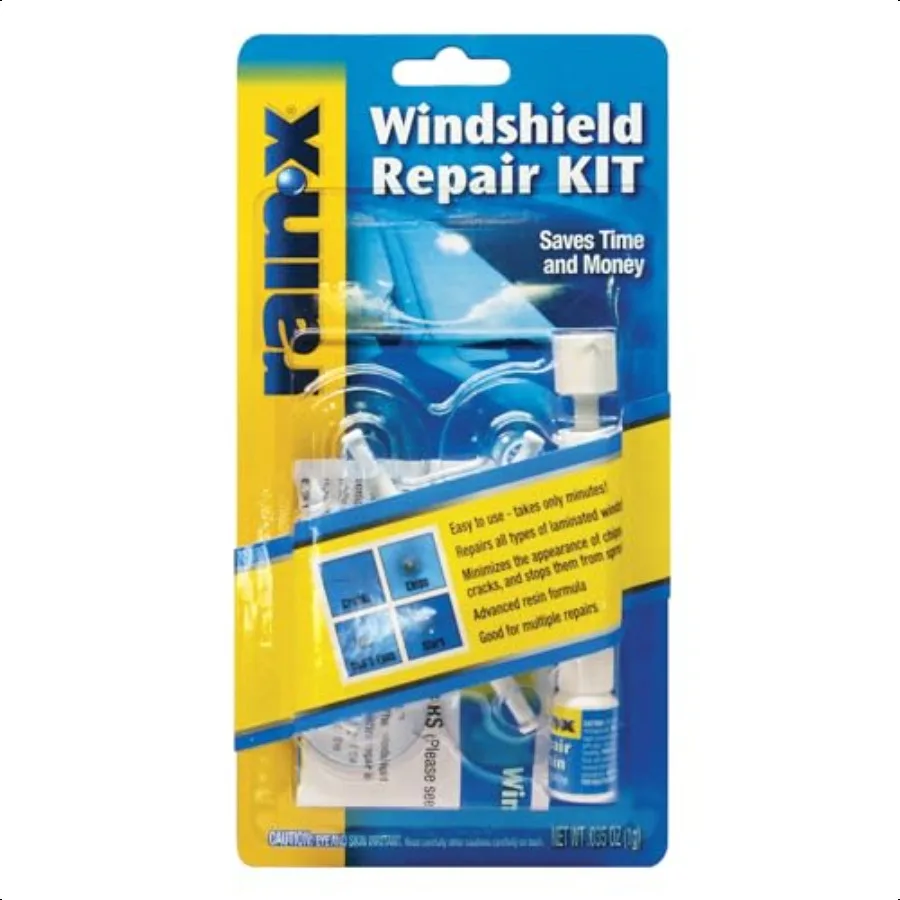 600001 Windshield Repair Kit Quick and Easy Durable Resin Based Windshield Repair Kit for Chips and Cracks Good for Round Damag