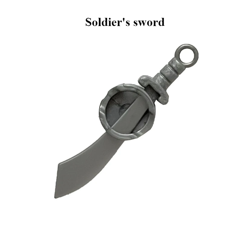 Children Building Blocks Toy Container Saber Roadblock Oil barrel Rocket Launcher Military Scene Weapon Bag Accessories image 3