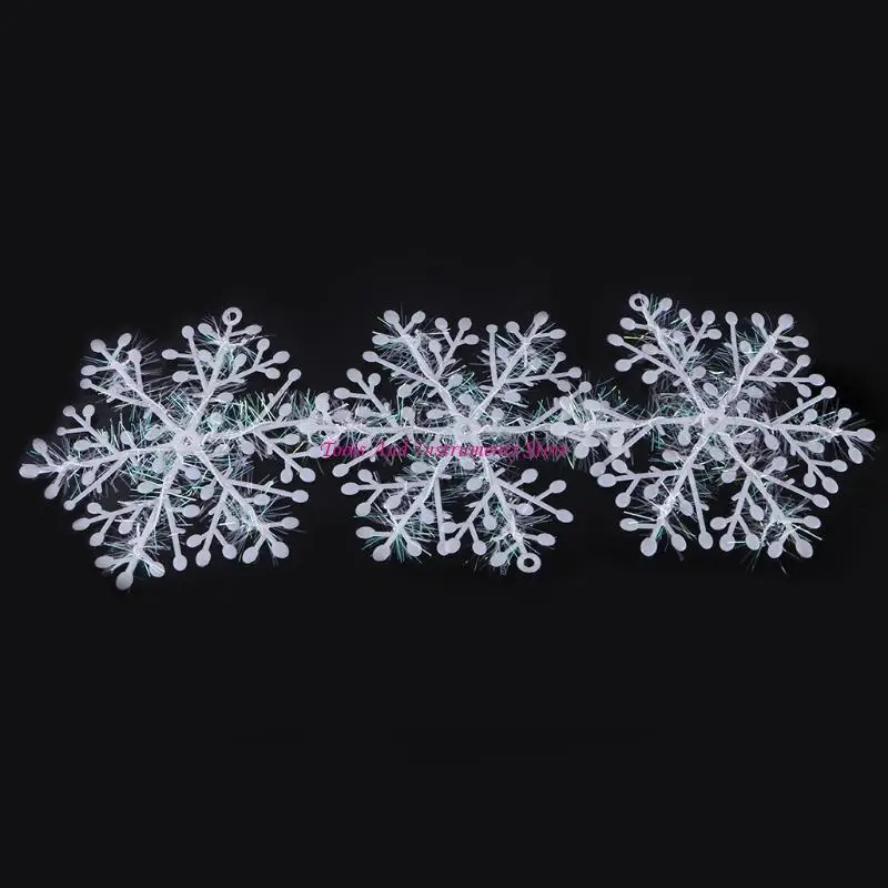 3 pezzi Ornamenti fiocchi neve bianchi Decortice DECO DECO C7AC
