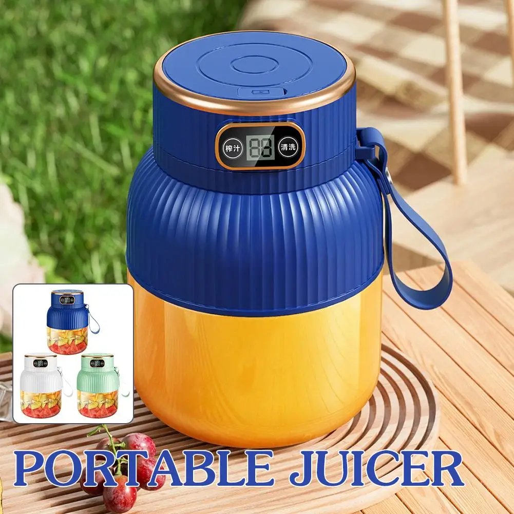 

Electric Portable Juicer Ton Barrel Large Capacity Water 600ml Cup Student Juicer Cup Multifunctional Rechargeable Juice M6F5