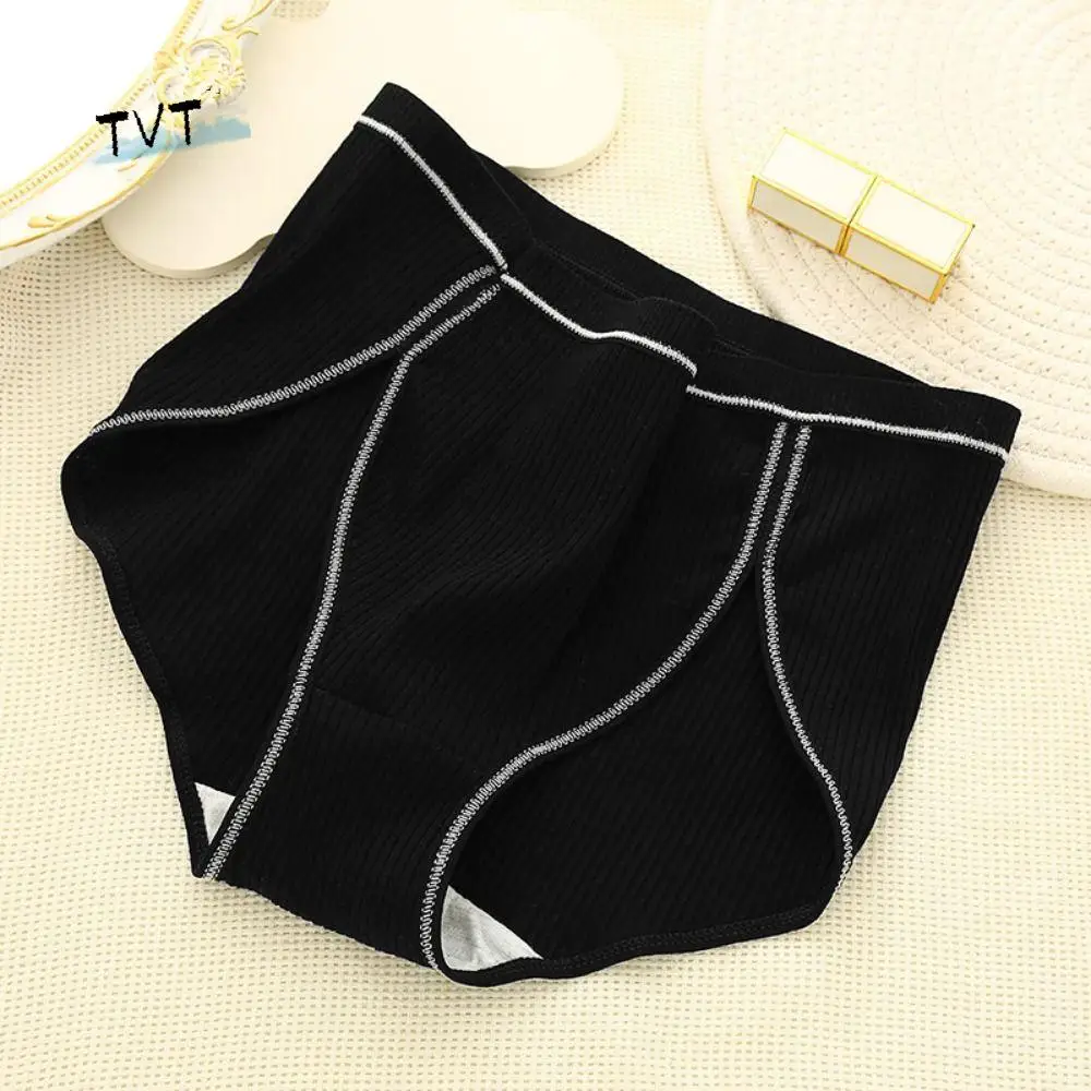 

3Pcs Simple High Waist Threaded Panties Cotton Crotch Underpants Seamless Briefs Thin Lingerie Underwear for Women Lady