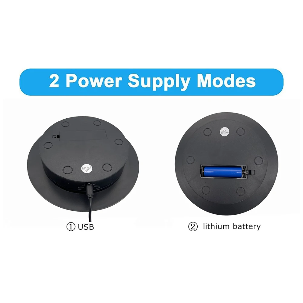 Motorised Rotating Mirror Display Stand,Three Speeds,Turntable,Rotating Holder,USB Power Supply,Rotating Shooting