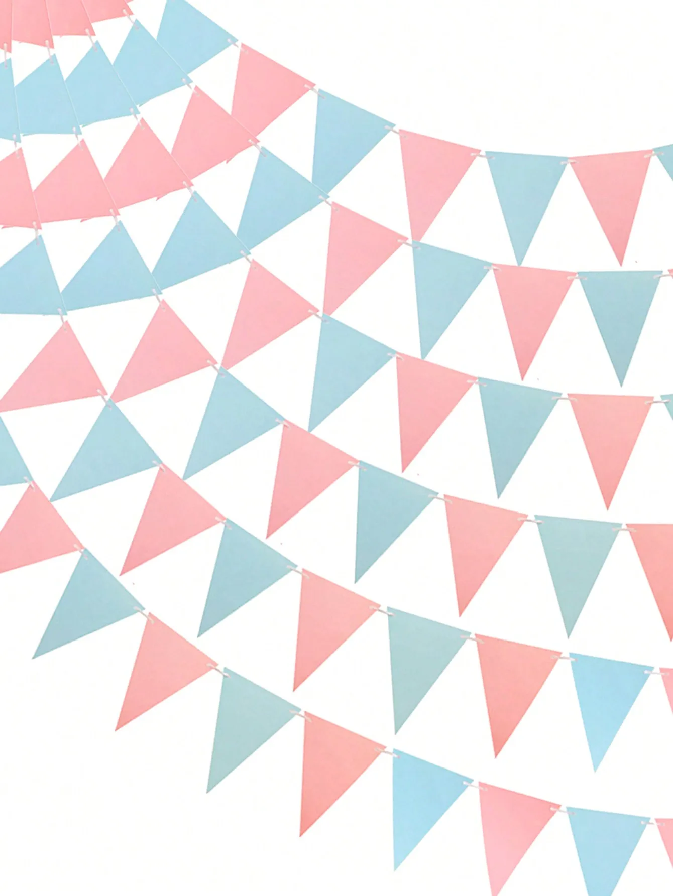 1/3/5 gender reveal flags light blue and pink triangle flags hang to decorate baby bathroom boys or girls gender reveal parties