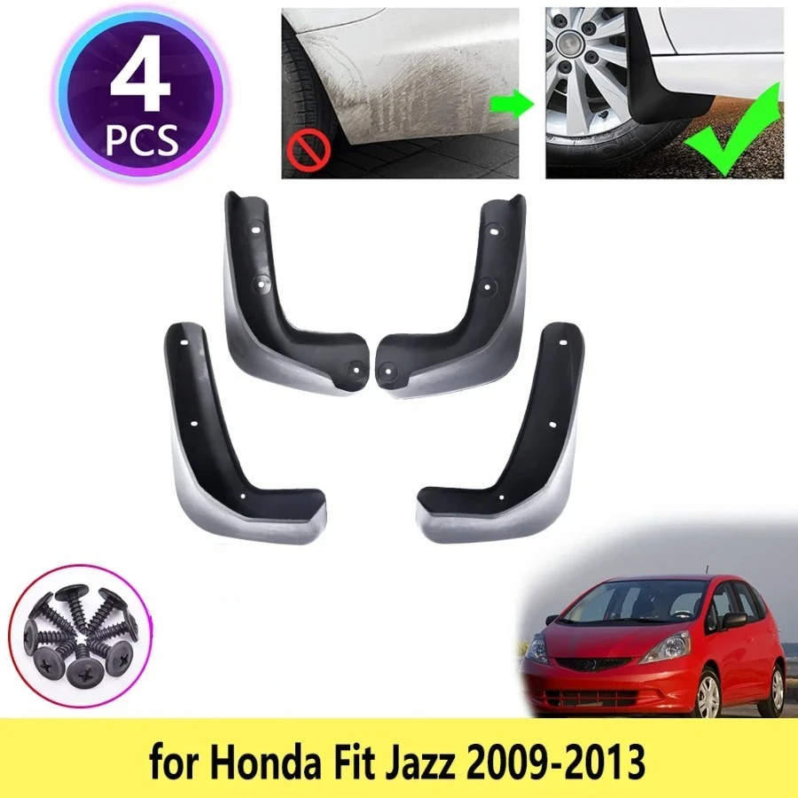 

4PCS for Honda Fit Jazz 2009 2010 2011 2012 2013 New Mudguards Mudflaps Fender Mud Flap Splash Guards Protect Car Accessories