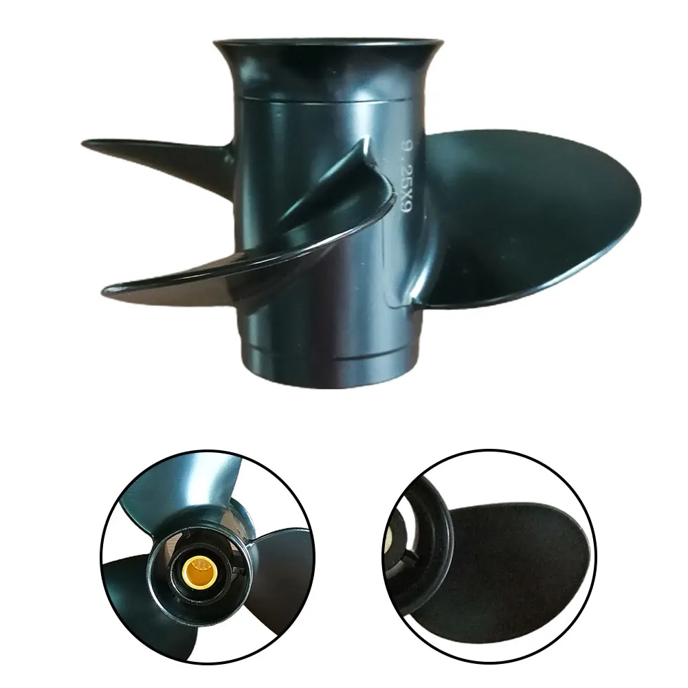 9.9HP 15HP 18HP Aluminum Alloy Outboard Propeller 3 Blade Boat Propeller 9 1/4x9 For Mercury 9.9-20HP Tohatsu Engine Accessories