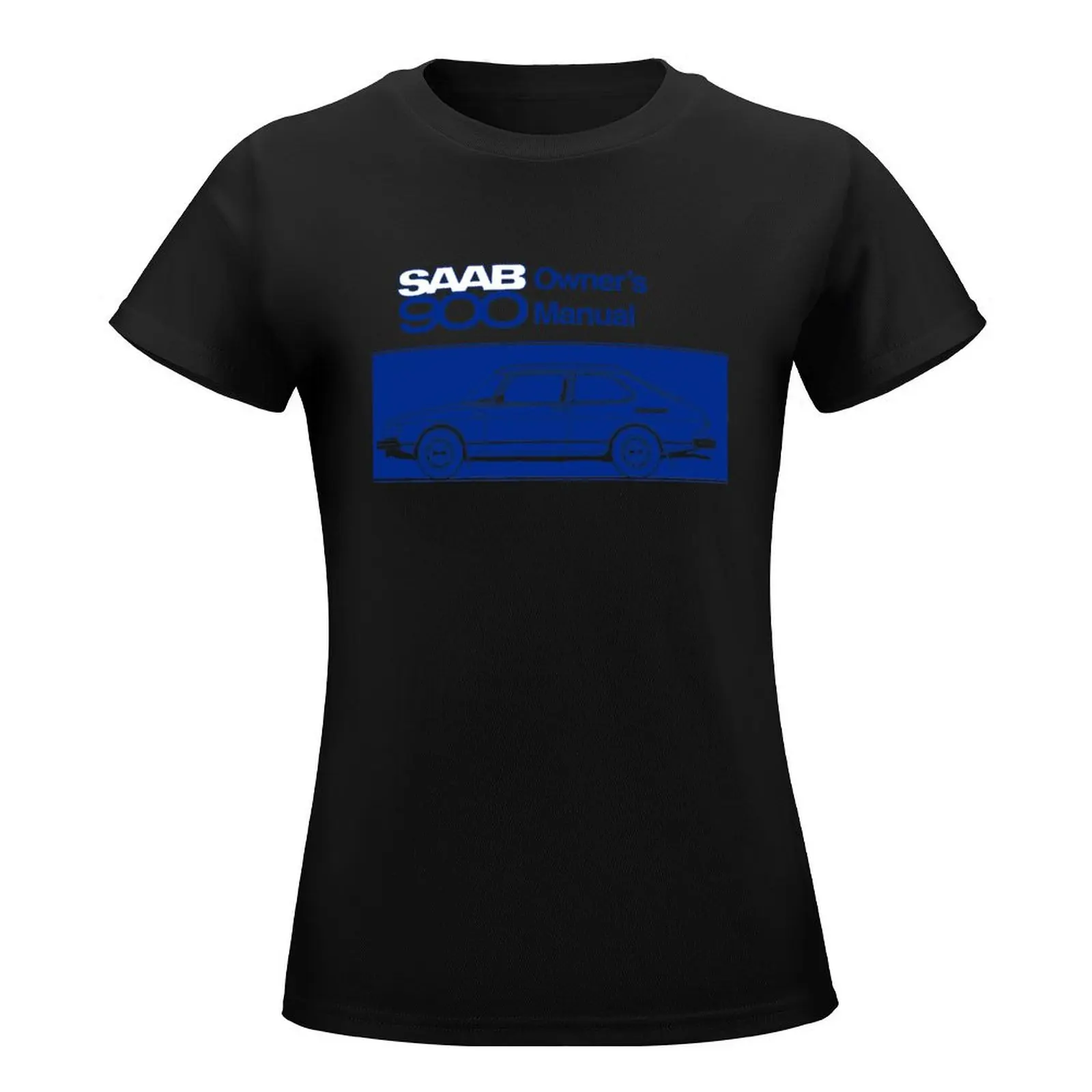 SAAB 900 - OWNER'S MANUAL T-Shirt summer tops shirts graphic tees Short sleeve tee Women's tops