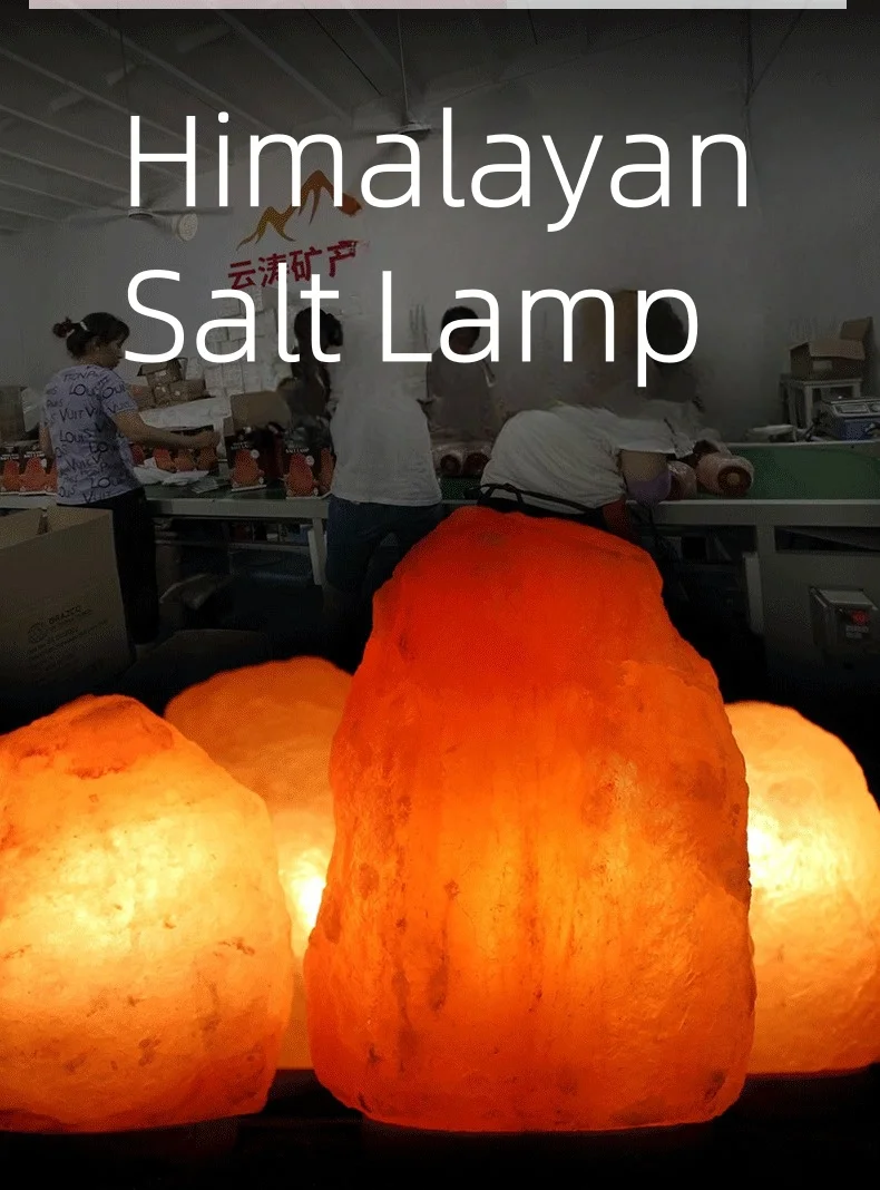 Lámpara de sal del Himalaya, lámpara Mineral, luz de cristal Irregular, luz nocturna Led, ambiente de escritorio, iluminación decorativa, regalo de