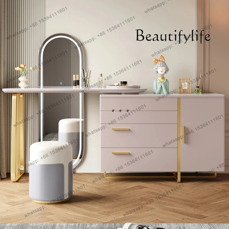 

Aesthetic Storage Dresser Cabinet Drawers Nordic Mirror Modern Makeup Table Storage Organizer Tocador Maquillaje Home Furniture