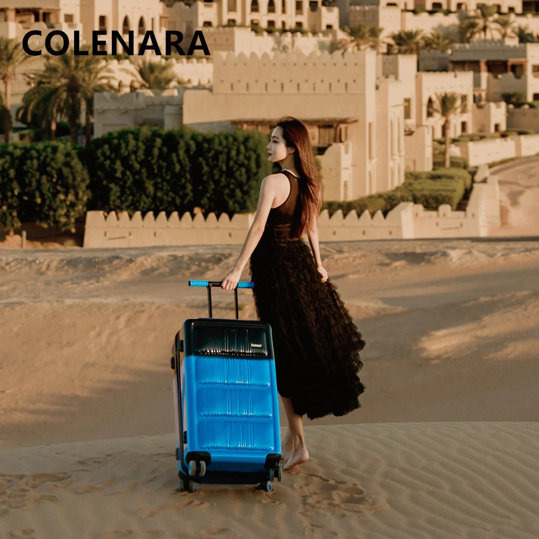 

COLENARA Carry-on Travel Luggage 20 Inches Boarding Box 28" Large Capacity Trolley Case 24” Password Box Women's Cabin Suitcase