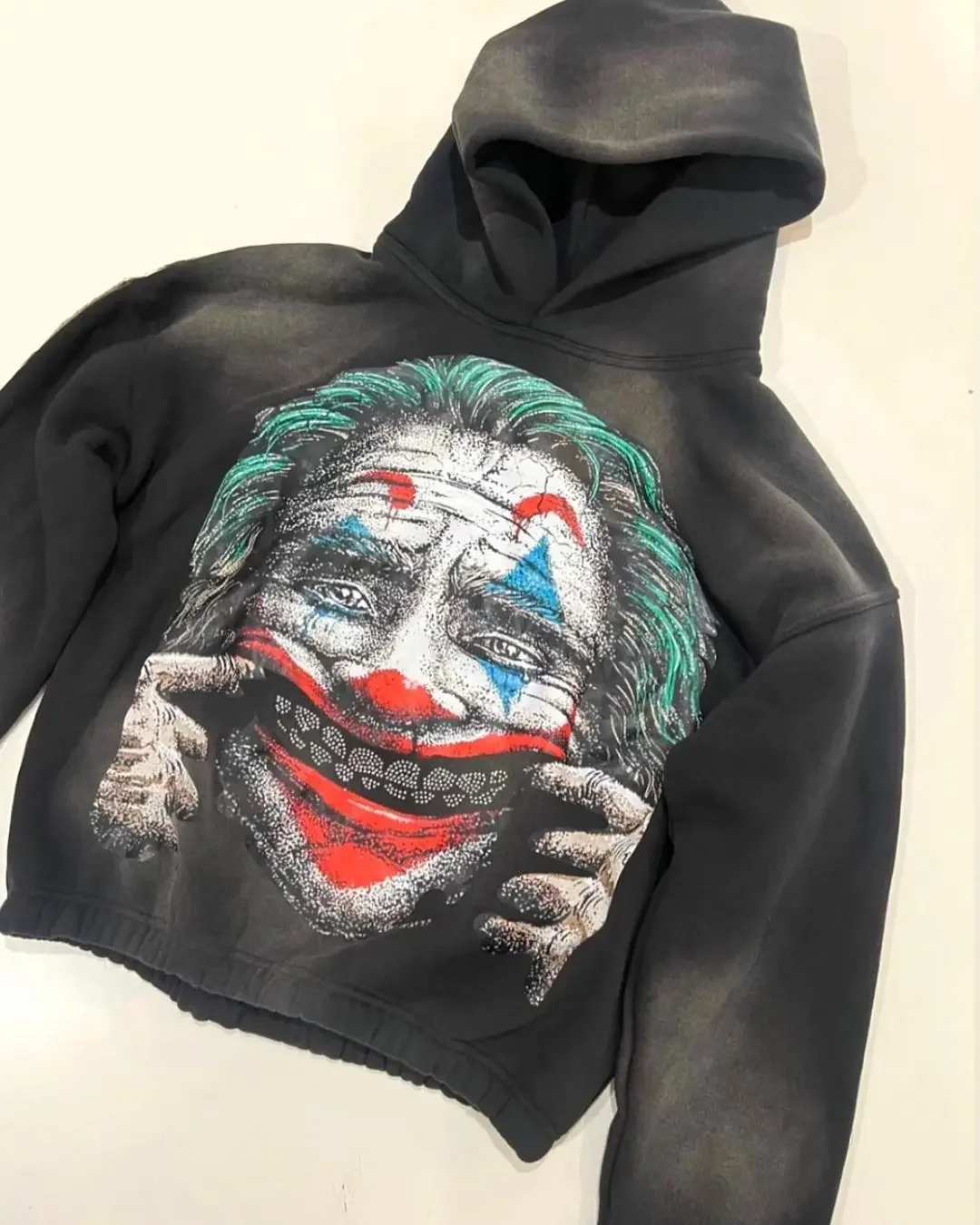 Hoodies de Palhaço estampado masculino, moletom extragrande, Streetwear Tops, roupas góticas, Harajuku, agasalho popular, roupas Y2K