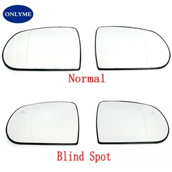 Car Wide Angle Heated Mirror Glass With Blind Spot Warning For Jeep Compass (2017 -2023) CHEROKEE KL (2013 14 15 16 17 18 19 )