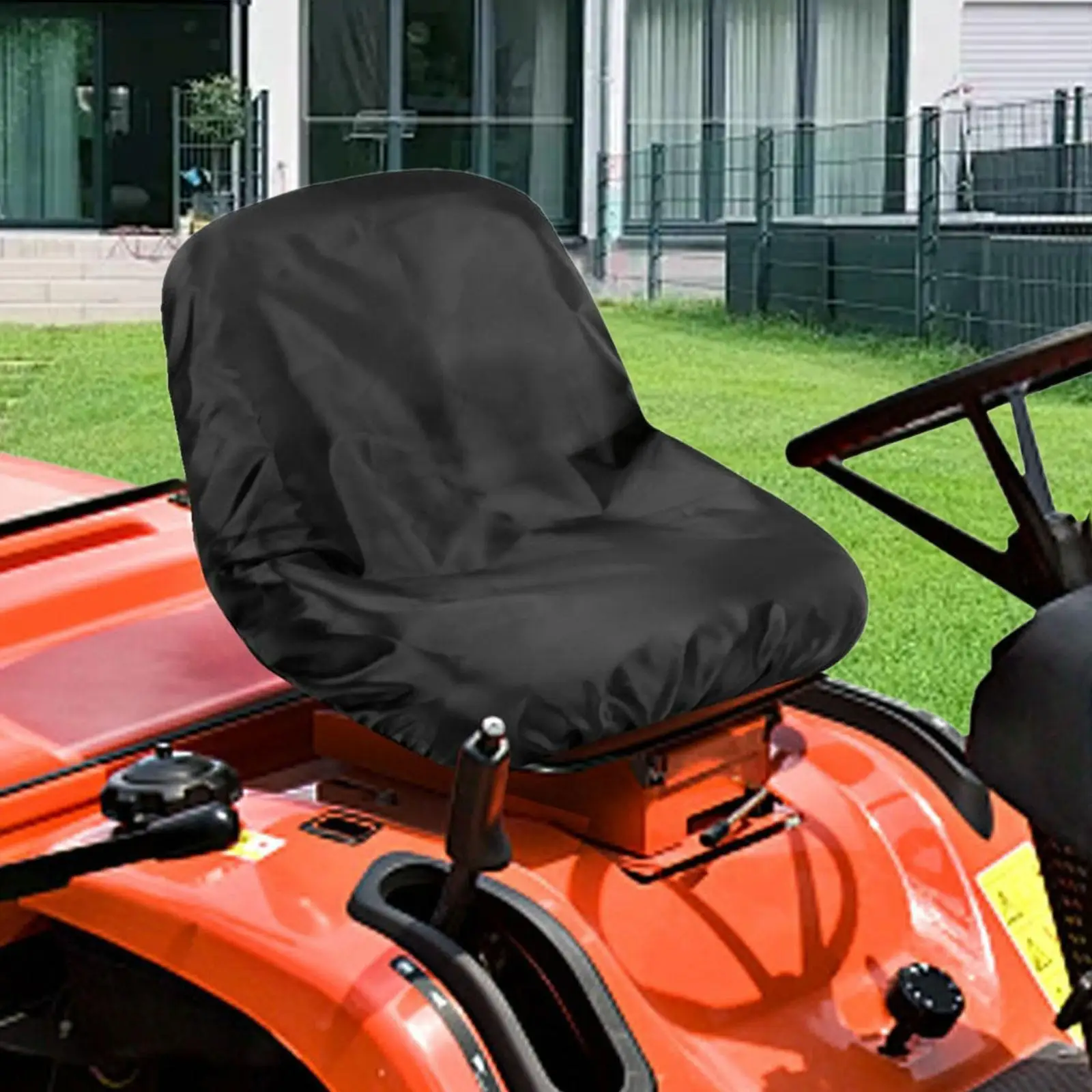 

Lawn Mower Seat Cover Black Tractor Seat Cover for Garden Gardening Backyard