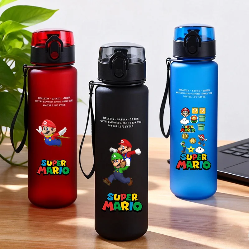 

Super Marios Water Bottle Portable Sports Water Cup Cartoon Figure Leakproof Drinking Bottles Men Outdoor Travel Fitness Bottle