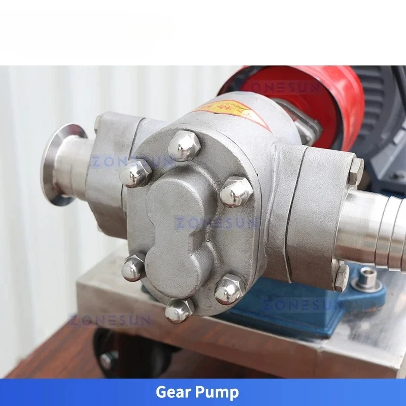 ZONESUN ZS-GFP1 confiture pâte liquide pompe d'alimentation pompe à engrenages transfert remplissage roues mobiles moteur puissant