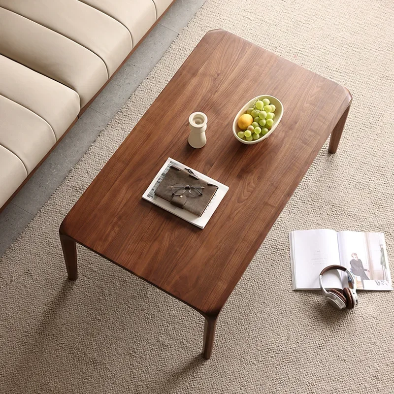 North American black walnut coffee table Nordic living room tea table Japanese simple log edge table
