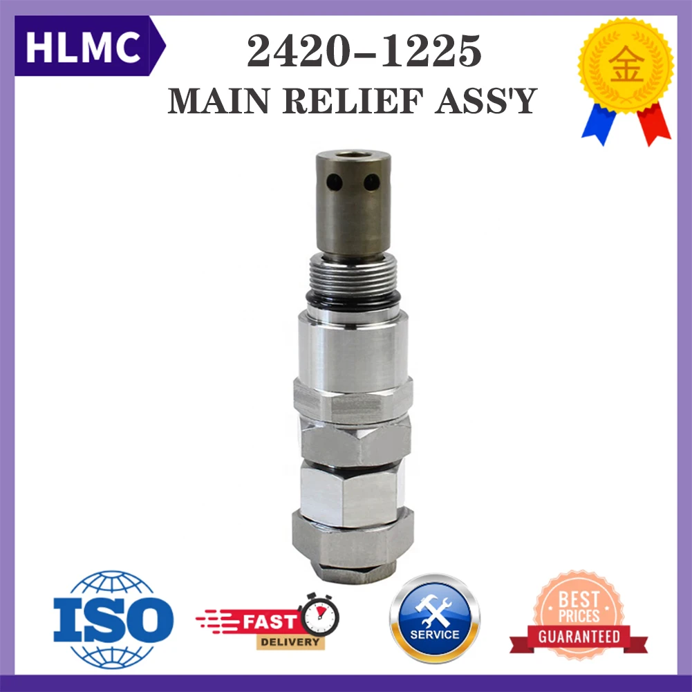 High Quality Excavator Spare Parts DH220-5 SOLAR 170LC-V SOLAR 220N-V SOLAR 220LC-V Main Relief Valve For Daewoo 2420-1225