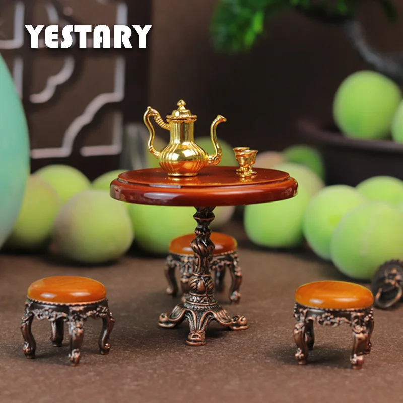 

YESTARY 1/12 BJD Dollhouse Wood Furniture Midget Round Table For 1/12 Ob22 Ob24 Doll Accessories Furniture Decoration Toy Gifts