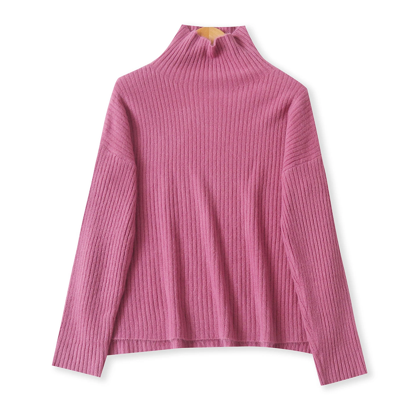 

Корейский свободный длинный вязаный свитер в полоску с высоким воротником Sve, осень-зима, Новое поступление, женское модное универсальное открытое платье...