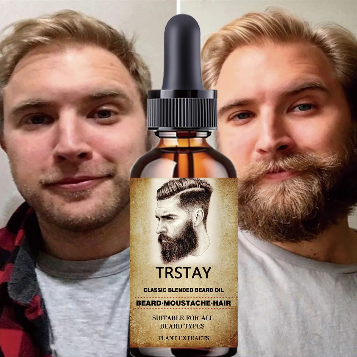 Men Beard Growth Essential Oil for Men Growth Tool Hair Laser Beard Growth Head Hair Care Professional Brazilian Keratin